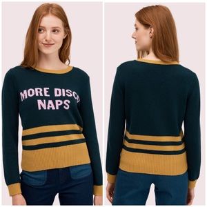 Kate Spade “More Disco Naps” crew neck sweater size medium